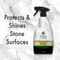 Protects and shines stone surfaces