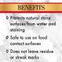 Protects natural stone from stains and can be used on food contact surfaces