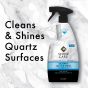 Cleans & shines quartz