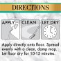 Apply, clean and let dry